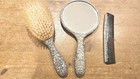 Sterling Silver Vintage Ladies Brush  Mirror  And  Comb Set