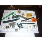 Vintage Estate Junk Drawer Lot Advertising Pens Pins Coors Key Novelty Coin