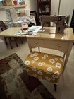 Singer Industrial Sewing Machine With Table And Stool  foot Pedal And More 