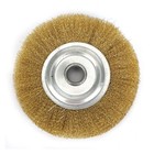 5 Inch Copper Wire Wheel Pure Brass Brush For Bench Grinder Metal Polishing For