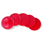 Pack Of 5 Red 2-inch Mini Air Hockey Table Pucks