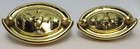 3  Large   Small  urn  Hepplewhite sheraton Style Stamped Brass Oval Drawer Bail