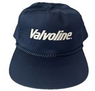 Vintage Valvoline Snapback Hat Thick Rope Cap Navy Blue Euc