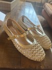 Ancient Greek Sandals Aerati Raffia Leather Flats Size  39
