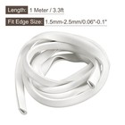 Rubber U Channel Edge Trim Fits 1 5-2 5mm Edge White 13 64 x 5 16 x 3 3ft