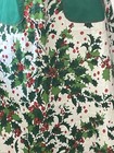 Vintage True Mid Century 50   s Holy Berries Long Bib Holiday Christmas Apron
