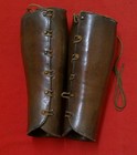 Ww 1  Gaiters  Brown Leather Front Lace - 20   Sale