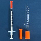 U-100 0 5cc ml Syringes 31g 5 16 Inch 8mm  Needles 0 5ml 31ga 5 16in  Orange 
