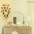 Homecor Macrame Photo Display Wall Decor W  Fairy Lights Boho 17x32 