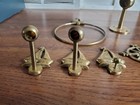 Vintage Brass Maritime Boat Nautical Wall Coat Door Hooks Lot Anchor Sailboat 