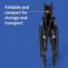 Medline K4 18  Foldable Wheelchair W  Swing Back Desk Arm K4186n24e 300 Capacity