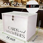 White Elegant Large Wedding Card Box With Lock Slot Money Gift Holder