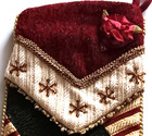 Christmas Stocking By Creative Designs Velvet rose cording tassel beads