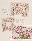 Tablecloth Book Vintage Antique Lace Linen Pink  