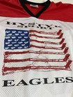 Vintage Hystyk Sport Hockey Jersey Xl Usa Flag Patriotic Eagles 90s