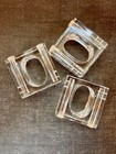 Set Of 3 Vintage 1980s Acrylic Napkin Ring Salt   Pepper Shakers