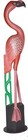 3ft Hand Carved Beautiful Wood Pink Flamingo Bird Sculpture Tropical Home Decor