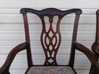 2 French Dining Arm Chairs Chippendale Regency Country Georgian Victorian Pair