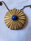 Vintage Estee Lauder Solid Perfume Compact Pendant Locket Empire Necklace 1973