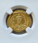 Byzantine Empire Phocas Gold Solidus Ngc Ms 5 5 Ancient Coin