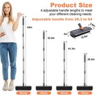 Floor Scrub Brush With 64  Long Handle - 360   Swivel Heads Household Push B