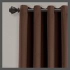 Set Of 2  84 x52   Insulated Grommet Blackout Window Curtain Panels Brown -