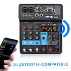 4 Channel Audio Mixer Bluetooth Live Sound Mixing Usb Console Amplifier Studio