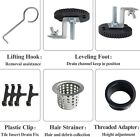60 Inch Linear Drain Shower Drain Brushed Floor Drain With Removable 2-in-1 Tile