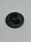 Antique Black Glass Deknatel Large Button Insect Bee Or Fly