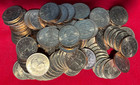 P89 Ghana 100 Coins Lot From Mint Bag - Bronze Pesewa 1967 Bush Drums    Red Unc