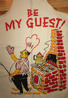 Vintage Be My Guest  Graphic Chef   s Apron Bbq One Size Bib Apron W ties