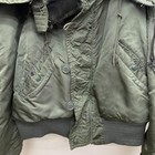 Vintage Alpha Industries N-2b Flight Jacket Mens Large Green Parka Fur Hood 80s