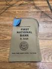 Vintage First National Bank In St Joseph Zippered Bankers Cash Bag Sample Rare