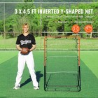 Uimoso Baseball And Softball Rebounder Net 3x4 5 Ft Pitchback 3-way Trainer