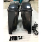 New Style Stretched Extended 5  Hard Saddle Bags Saddlebags For Harley Touring