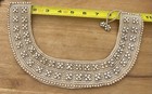 Vintage Wedding Collar W Ab Rhinestones-faux Beads- Satin  Made In Japan