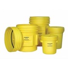 Eagle Mfg 1650 20 Gal Open Head Salvage Drum  Polyethylene  Unlined  Yellow