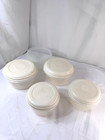 Vtg Rubbermaid Servin  Saver Round Storage Containers Almond Lids Lot Of 4  1 Fs