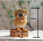 Owl On Basket Miniature Fairy Garden Statue Resin Small Figurine Decor Gift