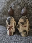 Antique Japanese Cast Bronze Polychrome Okimono Figures  selfless Child  Pair