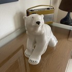 Rare Large Lomonosov Sitting Porcelain Polar Bear Figurine Excellent   