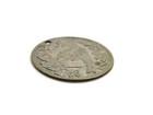 Vintage Japanese Geisha Charm Token Brass Woman In Kimono Fan Good Luck Amulet