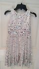 Chasing Fireflies Party Dress Girls White With Large Sequin Sz 8