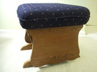 Upholstered Navy Blue Ottoman Rocker Glider Footstool Baby Nursery 20 X 17 X 16
