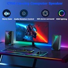 1 Pcs Gaming Pc Computer Speakers Enhanced Bass Volume Control 2 0 Usb 3 5mm