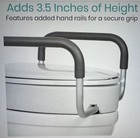 Vive Toilet Seat Riser With Arms For Elongated Toilet Bowl 3 5 Inch Height