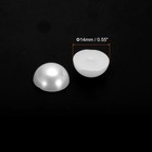 300pcs Flatback Pearls 14mm Abs Plastic Half Round Dome Pearls  White