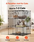 Vevor Cat Cage Large Indoor Cat Enclosure 3-tier Metal Diy Playpen With Hammock