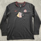 Nike Ohio State Buckeyes Team Issue On-field    Zip Shirt Black Mens M New