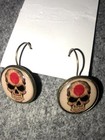 Skull Creepy Halloween Goth Gothic Steampunk Earrings Vintage